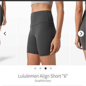 Lululemon Align Short 6” Graphite Grey 4
